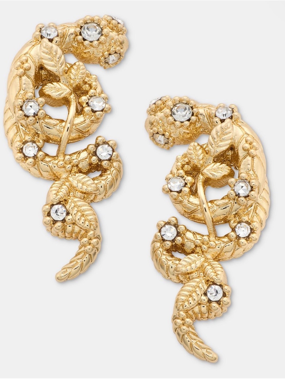 NWT! Marchesa Pave’ Snake Statement Stud Earrings